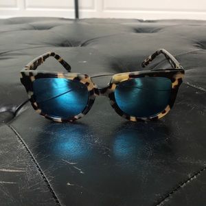 Krewe du optic tortoise sunglasses blue mirror